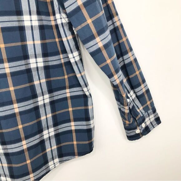 The North Face Blue Plaid 100% Cotton Button Up Long Sleeve Shirt - Picture 10 of 16